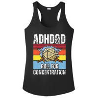 Adhd&D Roll For Concentration Funny Gamer Ladies PosiCharge Competitor Racerback Tank