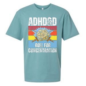 Adhd&D Roll For Concentration Funny Gamer Sueded Cloud Jersey T-Shirt