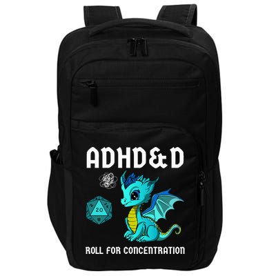 ADHD&D Roll For Concentration Cute Dragon  Impact Tech Backpack