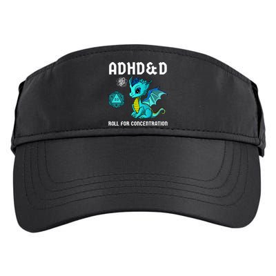 ADHD&D Roll For Concentration Cute Dragon  Adult Drive Performance Visor
