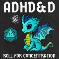 ADHD&D Roll For Concentration Cute Dragon  Adult Drive Performance Visor