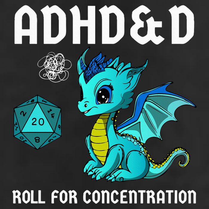 ADHD&D Roll For Concentration Cute Dragon  Adult Drive Performance Visor
