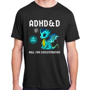 ADHD&D Roll For Concentration Cute Dragon  Adult ChromaSoft Performance T-Shirt