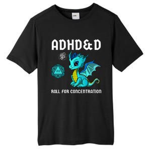 ADHD&D Roll For Concentration Cute Dragon  Tall Fusion ChromaSoft Performance T-Shirt