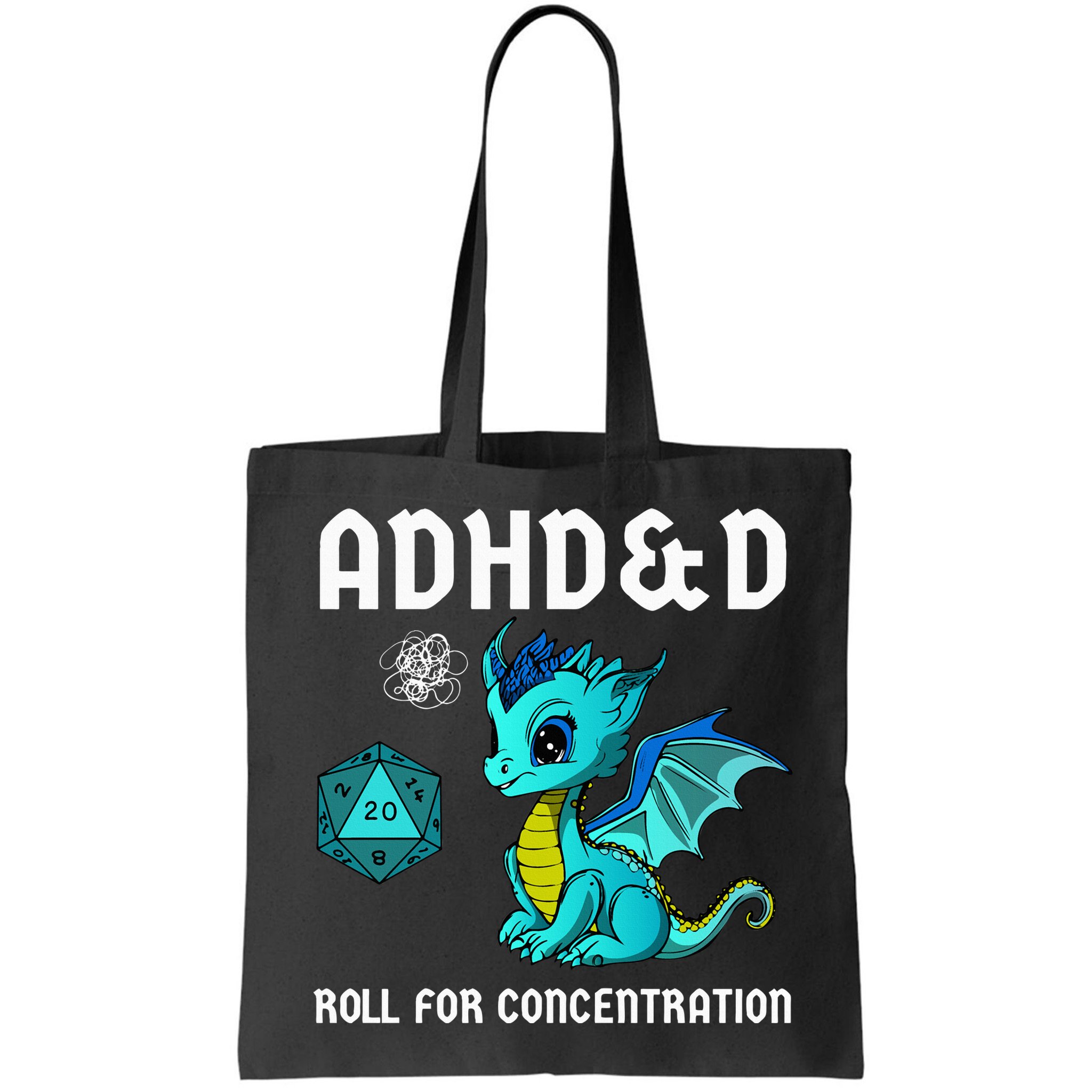 ADHD&D Roll For Concentration Cute Dragon  Bag