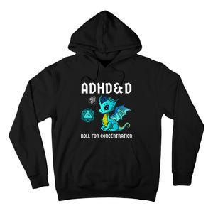 ADHD&D Roll For Concentration Cute Dragon  Tall Hoodie