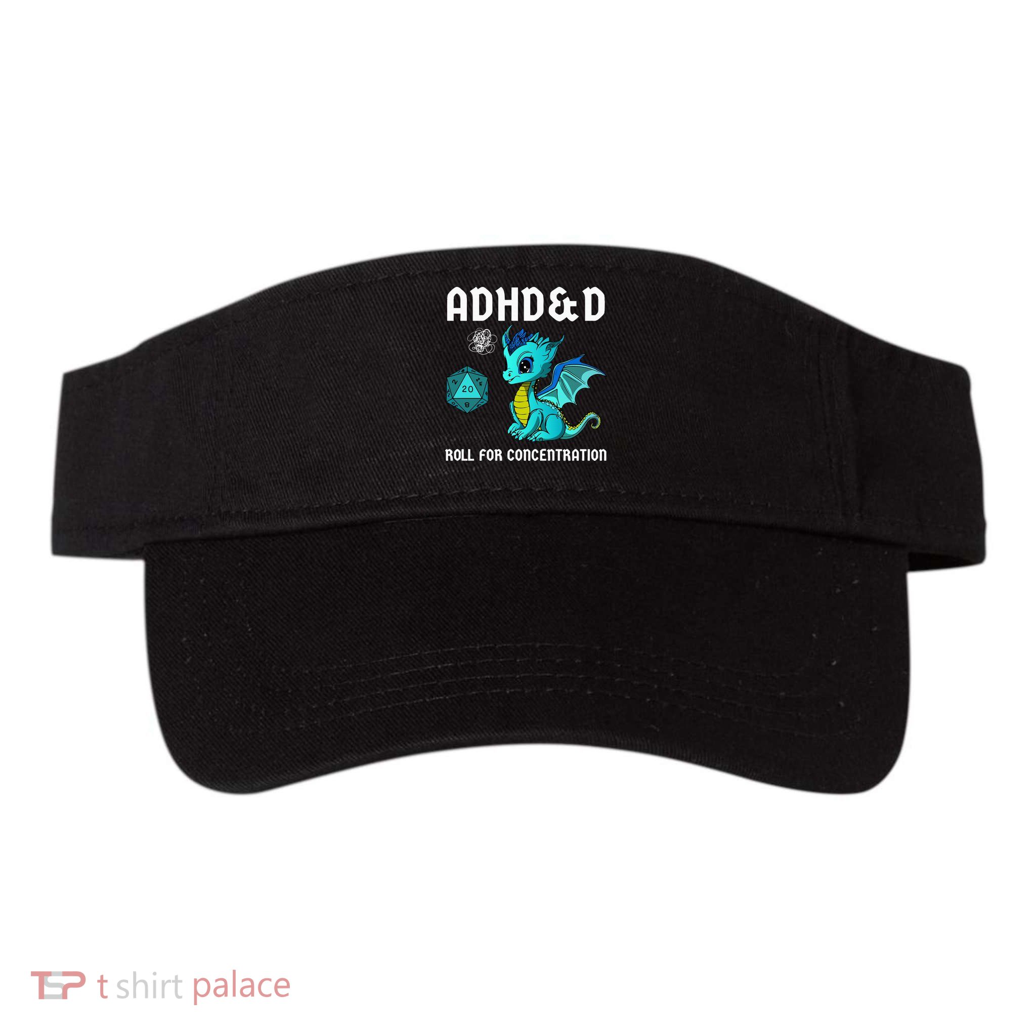 ADHD&D Roll For Concentration Cute Dragon  Visor