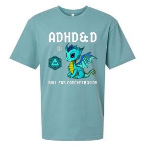 ADHD&D Roll For Concentration Cute Dragon  Sueded Cloud Jersey T-Shirt