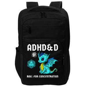 Adhd&D Roll For Concentration Cute Dragon Impact Tech Backpack