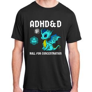 Adhd&D Roll For Concentration Cute Dragon Adult ChromaSoft Performance T-Shirt