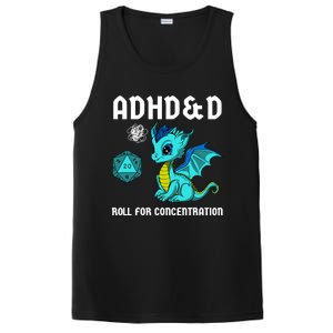 Adhd&D Roll For Concentration Cute Dragon PosiCharge Competitor Tank