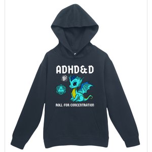 Adhd&D Roll For Concentration Cute Dragon Urban Pullover Hoodie