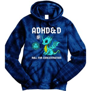 Adhd&D Roll For Concentration Cute Dragon Tie Dye Hoodie