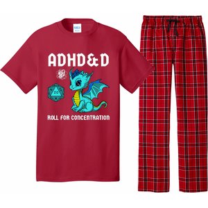 Adhd&D Roll For Concentration Cute Dragon Pajama Set