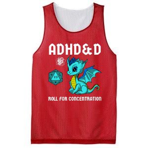 Adhd&D Roll For Concentration Cute Dragon Mesh Reversible Basketball Jersey Tank