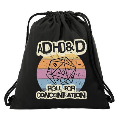 Adhd&D Roll For Concentration Drawstring Bag