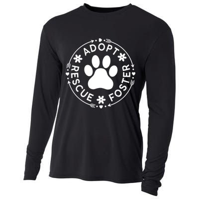 Adopt Rescue Foster Dog Lover Pet Adoption Foster To Adopt Cooling Performance Long Sleeve Crew
