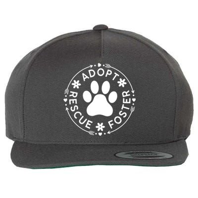 Adopt Rescue Foster Dog Lover Pet Adoption Foster To Adopt Wool Snapback Cap