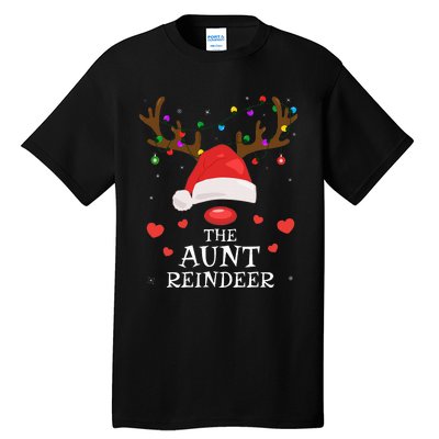 Aunt Reindeer Family Matching Christmas Auntie Aunt Funny Tall T-Shirt