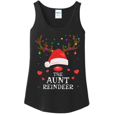 Aunt Reindeer Family Matching Christmas Auntie Aunt Funny Ladies Essential Tank