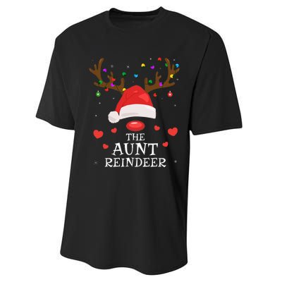 Aunt Reindeer Family Matching Christmas Auntie Aunt Funny Performance Sprint T-Shirt