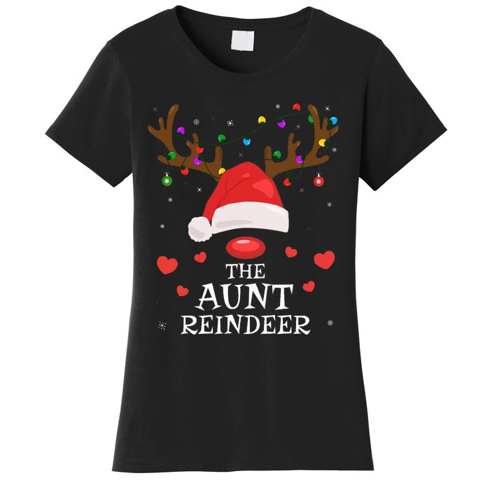 Aunt Reindeer Family Matching Christmas Auntie Aunt Funny Women's T-Shirt