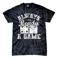 Always Ready For A Game Dominoes Lover Domino Player Tie-Dye T-Shirt