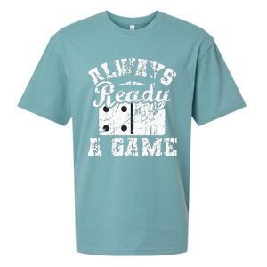 Always Ready For A Game Dominoes Lover Domino Player Sueded Cloud Jersey T-Shirt