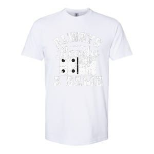 Always Ready For A Game Dominoes Lover Domino Player Softstyle CVC T-Shirt