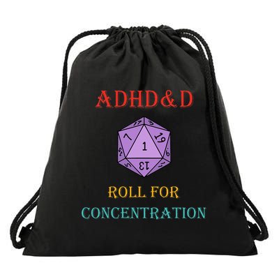 Adhd&D Roll For Concentration Drawstring Bag