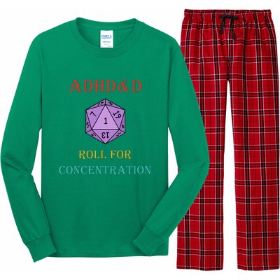 Adhd&D Roll For Concentration Long Sleeve Pajama Set