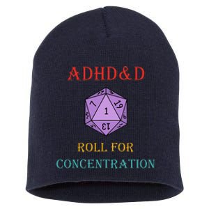 Adhd&D Roll For Concentration Short Acrylic Beanie