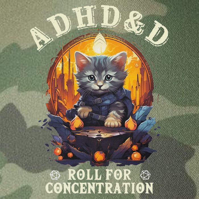 Adhd&D Roll For Concentration Cat Role Playing Game Legacy Tie Dye Trucker Hat