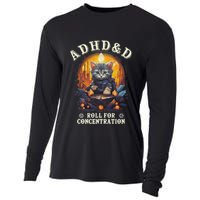 Adhd&D Roll For Concentration Cat Role Playing Game Cooling Performance Long Sleeve Crew