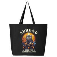Adhd&D Roll For Concentration Cat Role Playing Game 25L Jumbo Tote