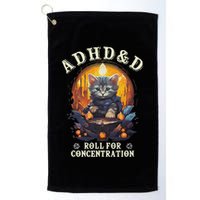 Adhd&D Roll For Concentration Cat Role Playing Game Golf Towel