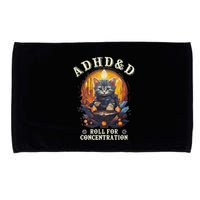 Adhd&D Roll For Concentration Cat Role Playing Game Microfiber Hand Towel