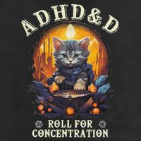 Adhd&D Roll For Concentration Cat Role Playing Game Microfiber Hand Towel