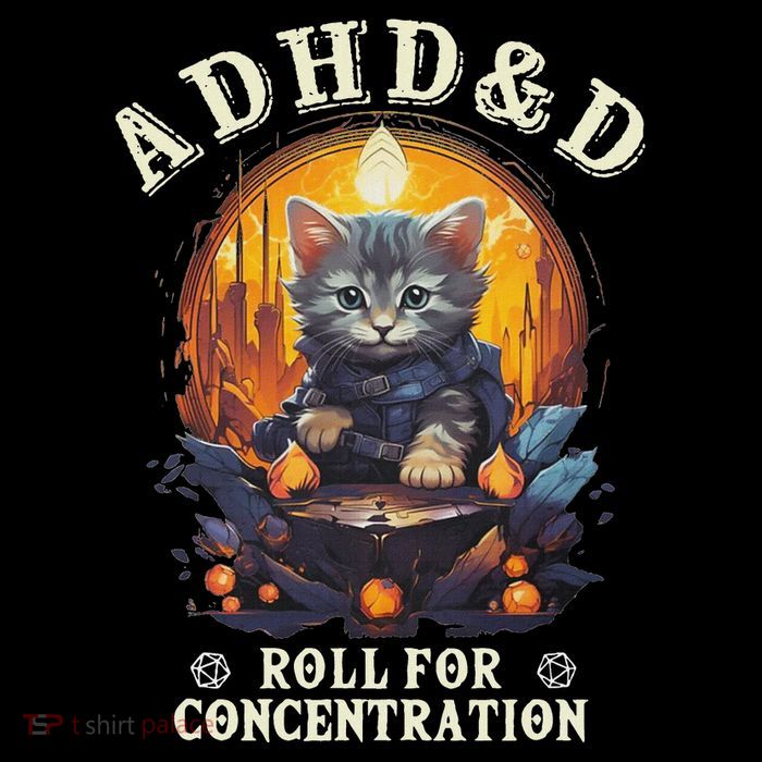 Adhd&D Roll For Concentration Cat Role Playing Game Crop Top