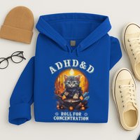 Adhd&D Roll For Concentration Cat Role Playing Game Hoodie