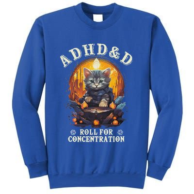 Adhd&D Roll For Concentration Cat Role Playing Game Sweatshirt