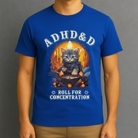 Adhd&D Roll For Concentration Cat Role Playing Game T-Shirt