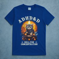 Adhd&D Roll For Concentration Cat Role Playing Game T-Shirt