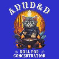 Adhd&D Roll For Concentration Cat Role Playing Game Button