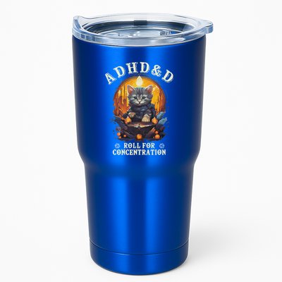 Adhd&D Roll For Concentration Cat Role Playing Game Tumbler
