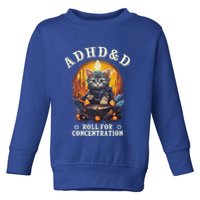 Adhd&D Roll For Concentration Cat Role Playing Game Toddler Sweatshirt