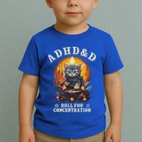 Adhd&D Roll For Concentration Cat Role Playing Game Toddler T-Shirt