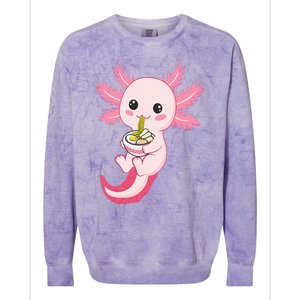 Axolotl Ra Funny Axolotls Colorblast Crewneck Sweatshirt