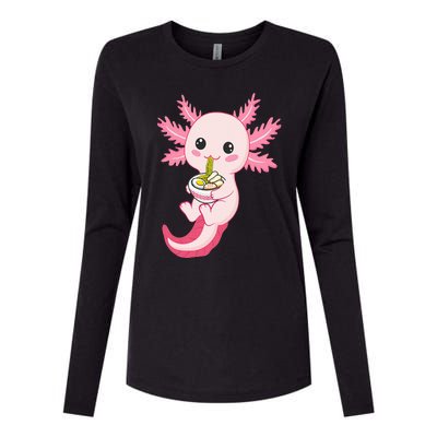 Axolotl Ra Funny Axolotls Womens Cotton Relaxed Long Sleeve T-Shirt