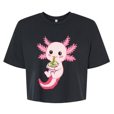 Axolotl Ra Funny Axolotls Bella+Canvas Jersey Crop Tee